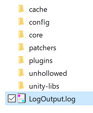 Selecting LogOutput.log