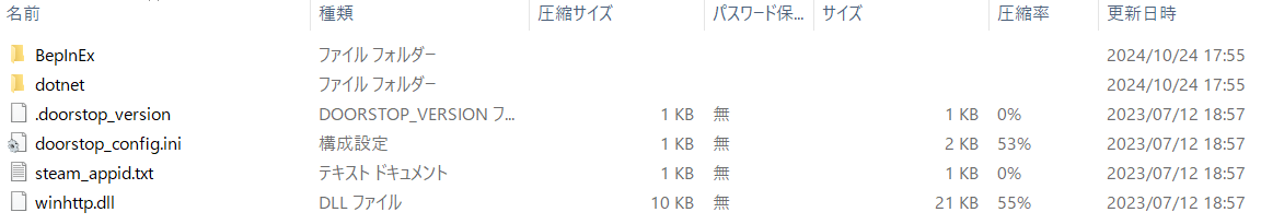 Zipファイルを解凍した後の画像