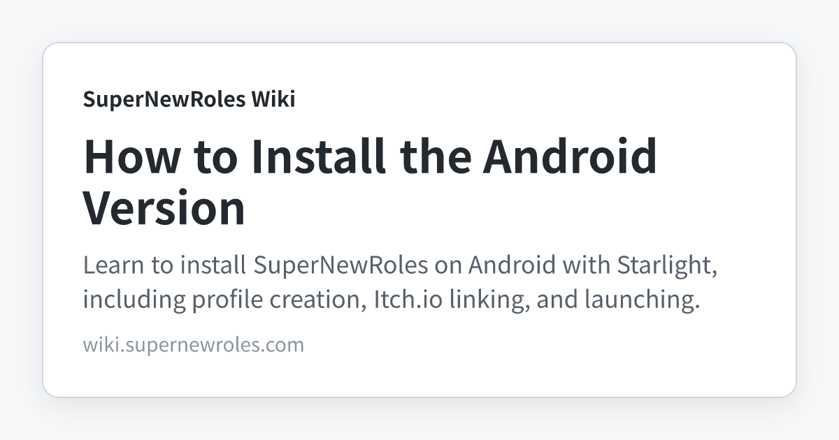 Android版のインストール方法 | SuperNewRoles Wiki